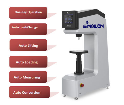 Całkowicie automatyczny inteligentny cyfrowy tester twardości Rockwell ASTM DIN Conversion Standard iRock-TR1